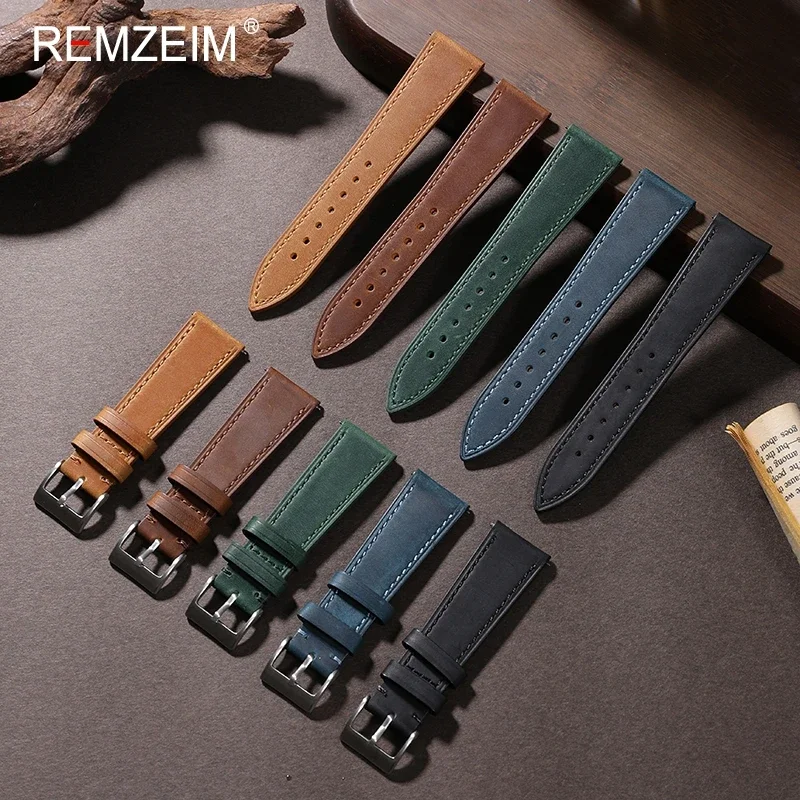 Leather Strap Quick Release - 크레이지 호스 퀵릴리즈 가죽 시계 스트랩,