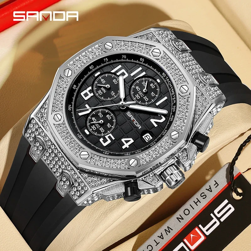 산다 7026 남성용 쿼츠 시계 패션 레저 다이아몬드  - Tropic Strap Vintage 리뷰 및 가격